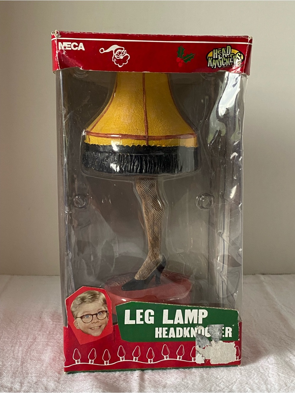 NECA A Christmas Story Headknocker Leg Lamp Head Knocker Bobblehead MIB in Box